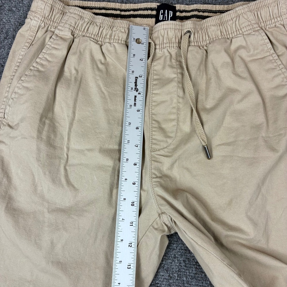 Gap Mens Size Medium 31x27 Khaki Jogger Pants Tan Elastic Waist Drawstring - Picture 4 of 8